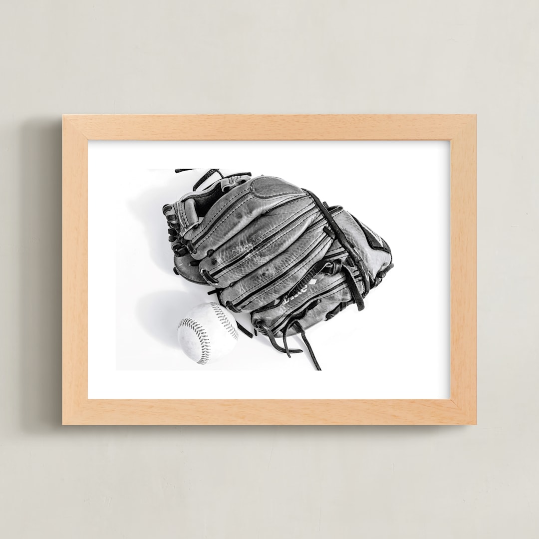 "Ball Game" - Art Print in ball by Lindsay Kelly Art - Framed