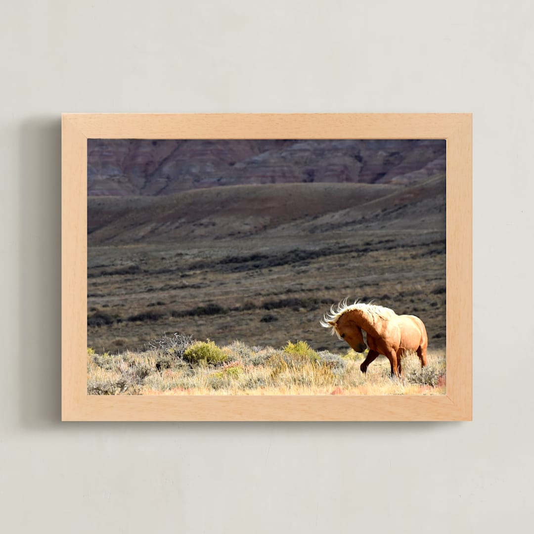 "Spirit Dance" - Art Print in Desert Gold by Leslie Le Coq - Framed