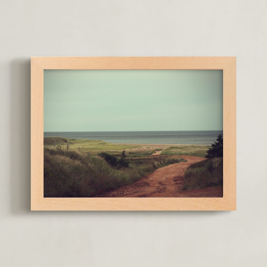 "The Shores of Green Gables" - Art Print in Beach Green by Gray Star Design - Framed