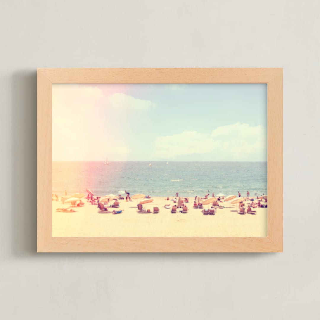 "Eternal Summer" - Art Print in Sand by Paola Benenati - Framed