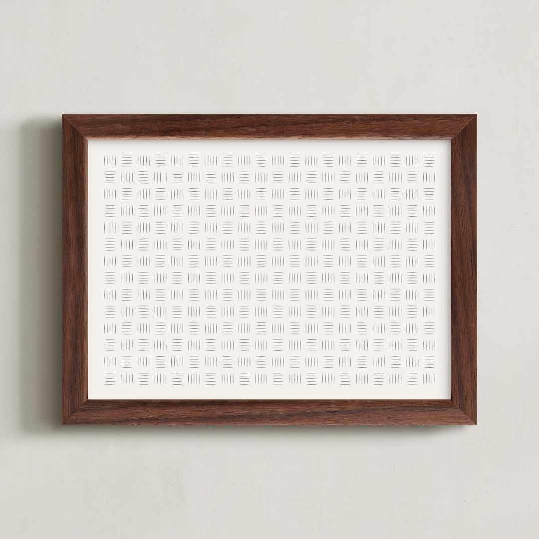 "Weaving 1" - Art Print in Sand by Yohaku Oshima - Framed