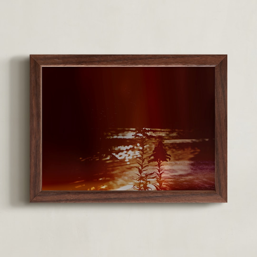 "Illusive" - Art Print in Coffee by Lindsay Megahed - Framed