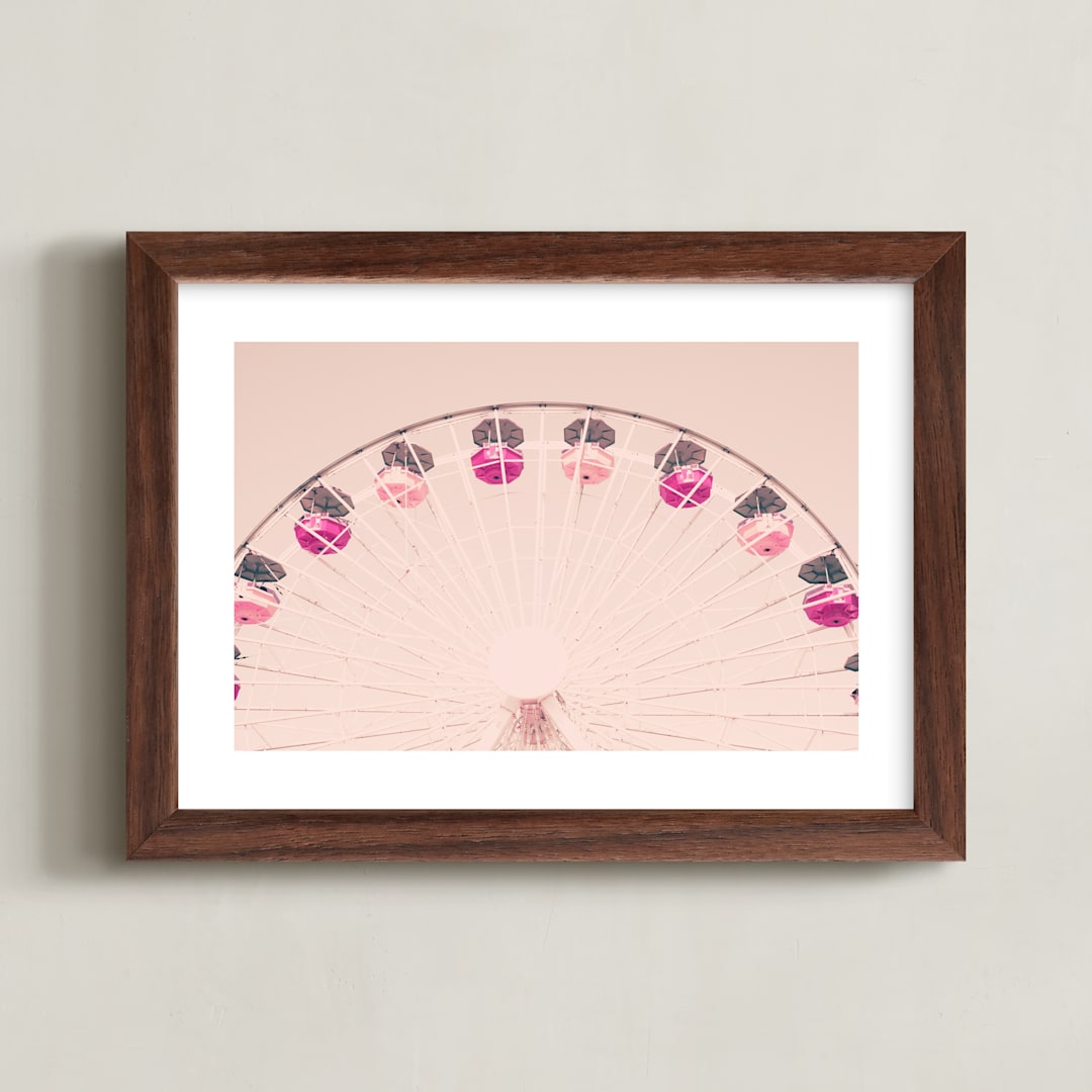 "Gira Gira" - Art Print in Cotton Candy by Caroline Mint - Framed