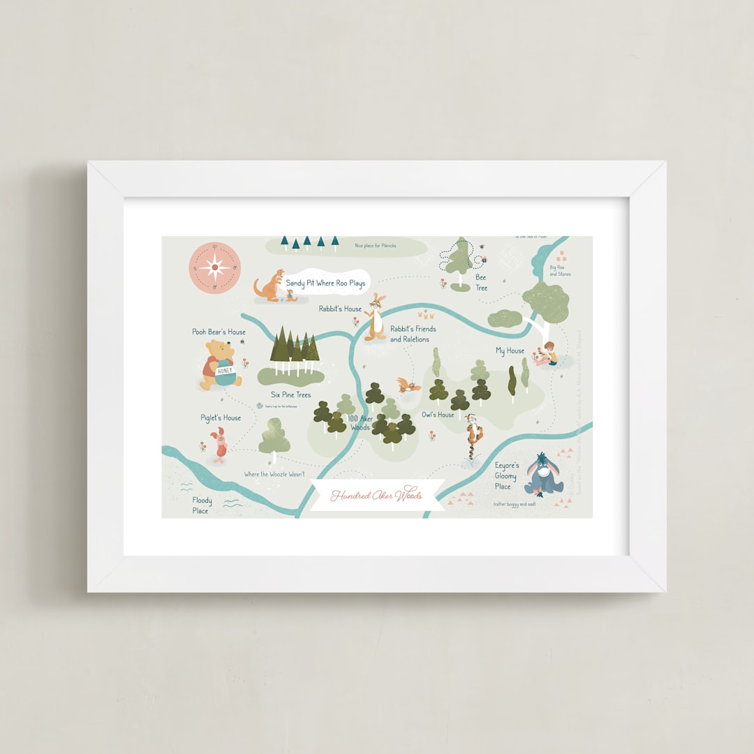 "A stroll through the Hundred Aker Wood" - Art Print in Field by Char-Lynn Griffiths - Framed