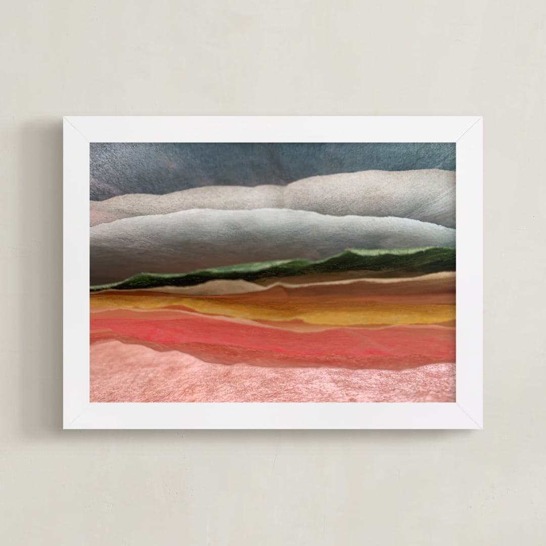 "the Sun Shines Again" - Art Print in Multicolor by Karen Kardatzke - Framed