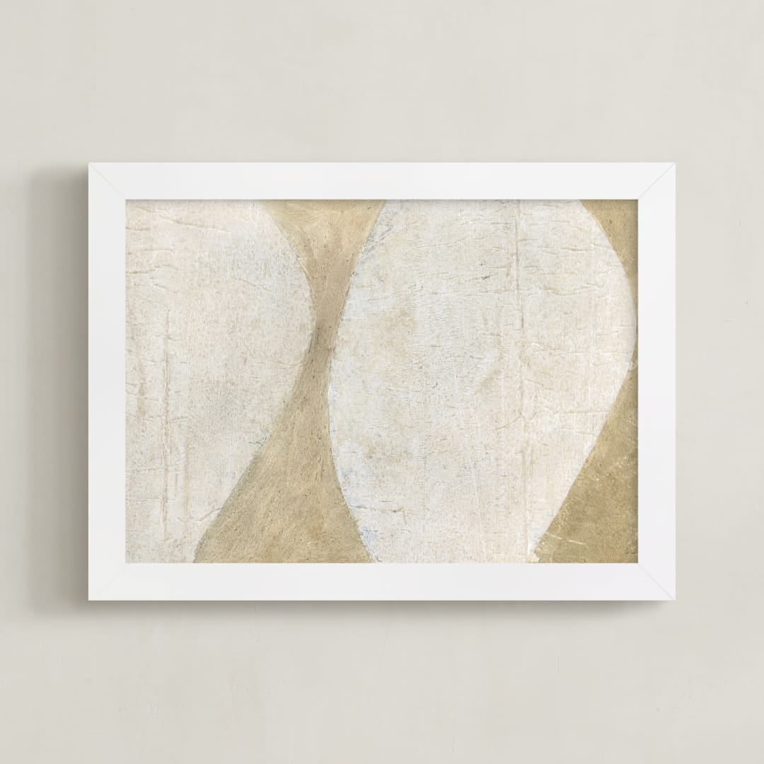 "Essence" - Art Print in Sand by Jennifer Daily - Framed