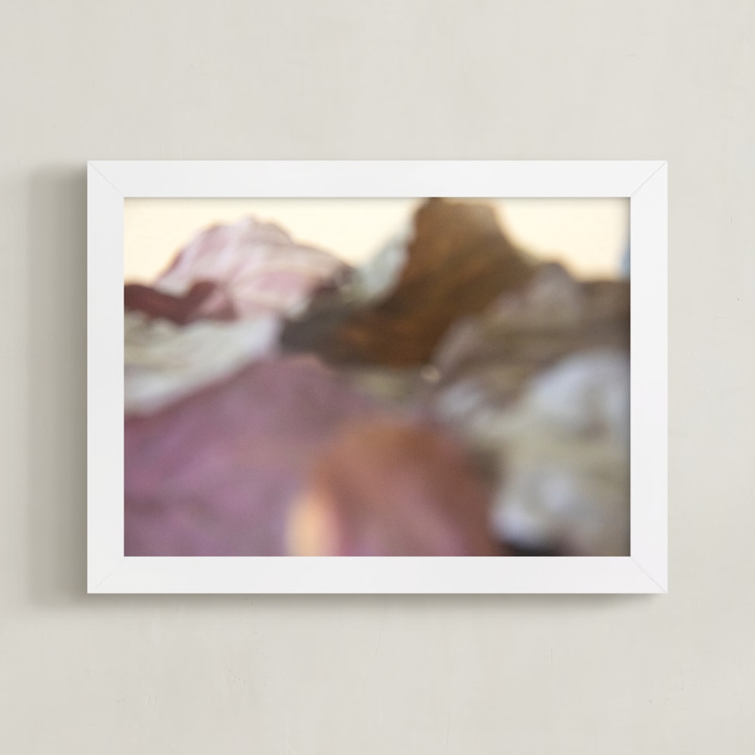 "Desert Highway" - Art Print in Mauve by Jenna Holcomb - Framed