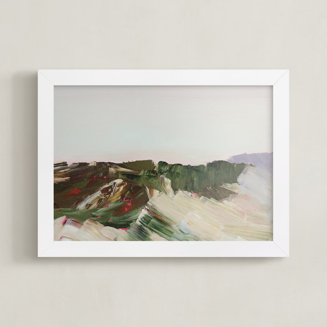 "Hilltop II" - Art Print in Grasses by Kayla King - Framed