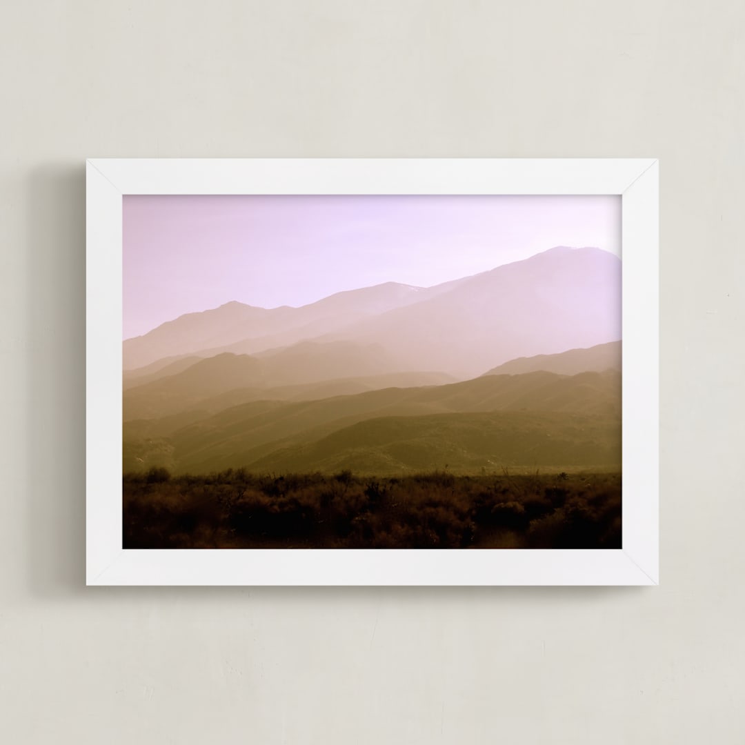 "Indian Canyon" - Art Print in Lavender Golden Hour by Lisa Sundin - Framed