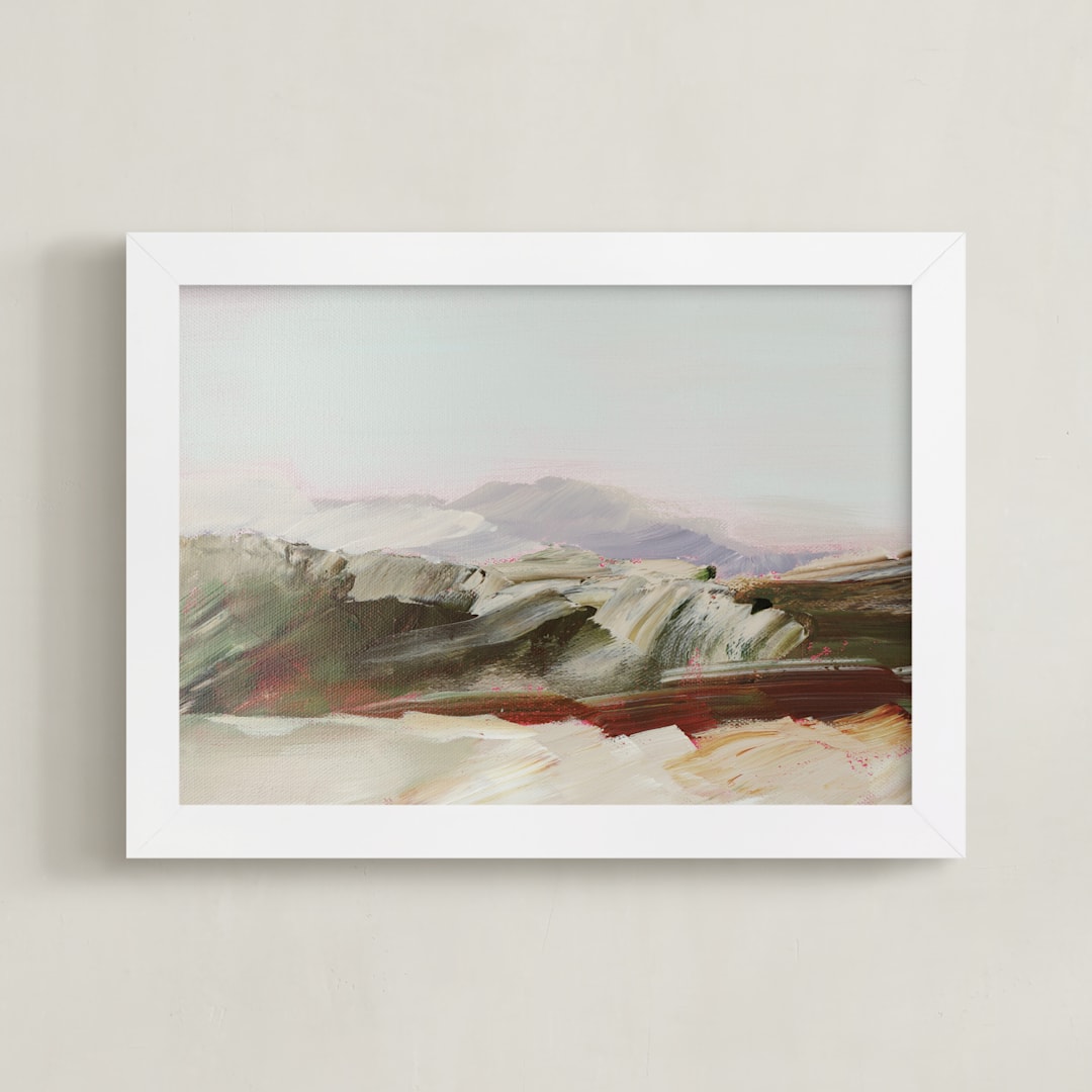 "Hilltop I" - Art Print in Grasses by Kayla King - Framed