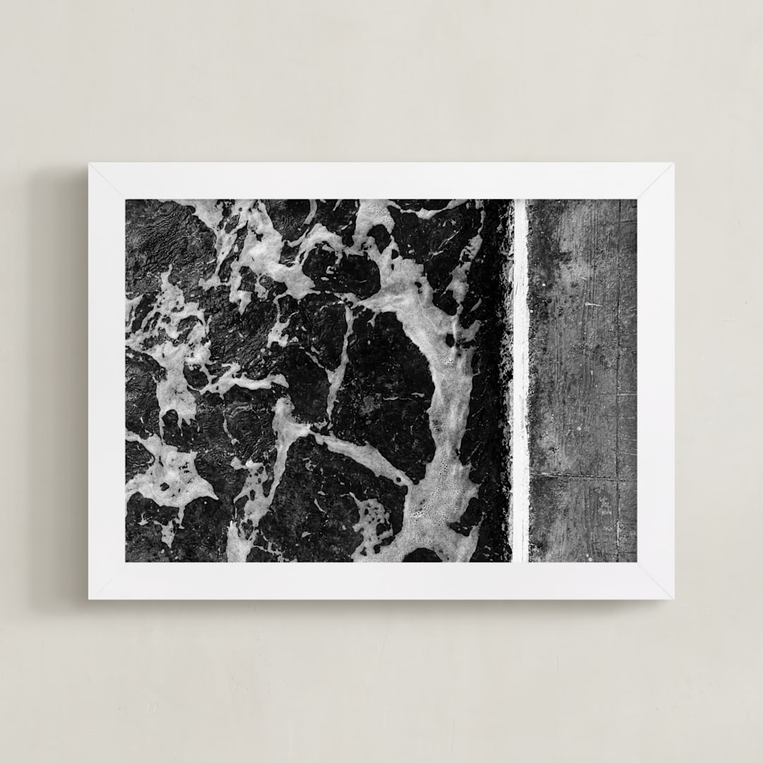 "Foam" - Art Print in Black & White by Stephanie Brown - Framed