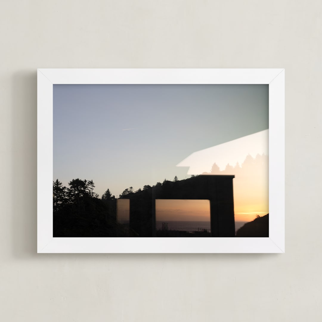 "Indefinite Horizon 2" - Art Print in Sunset by Owl and Toad - Framed