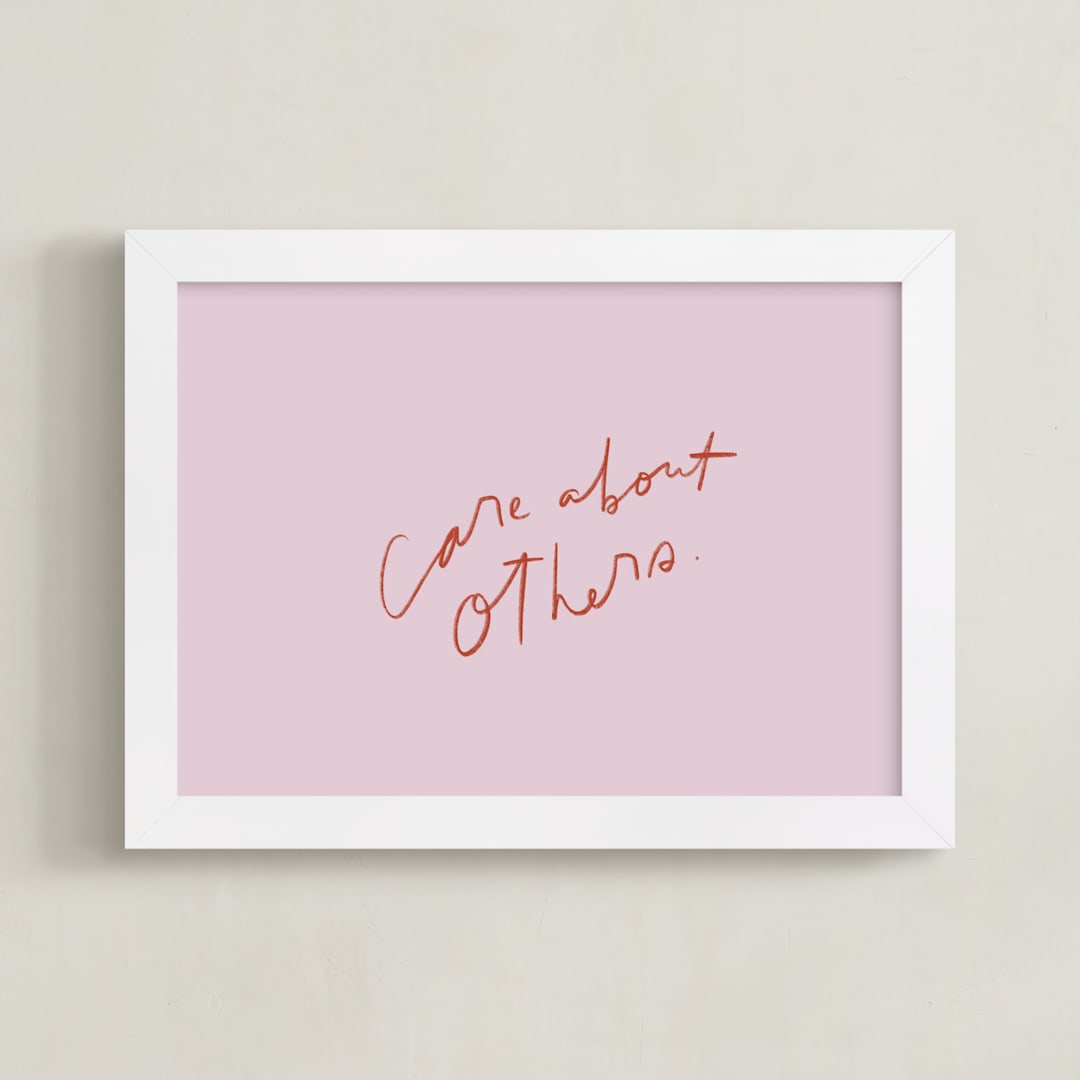 "obligation" - Art Print in Cotton Candy by Marabou Design - Framed