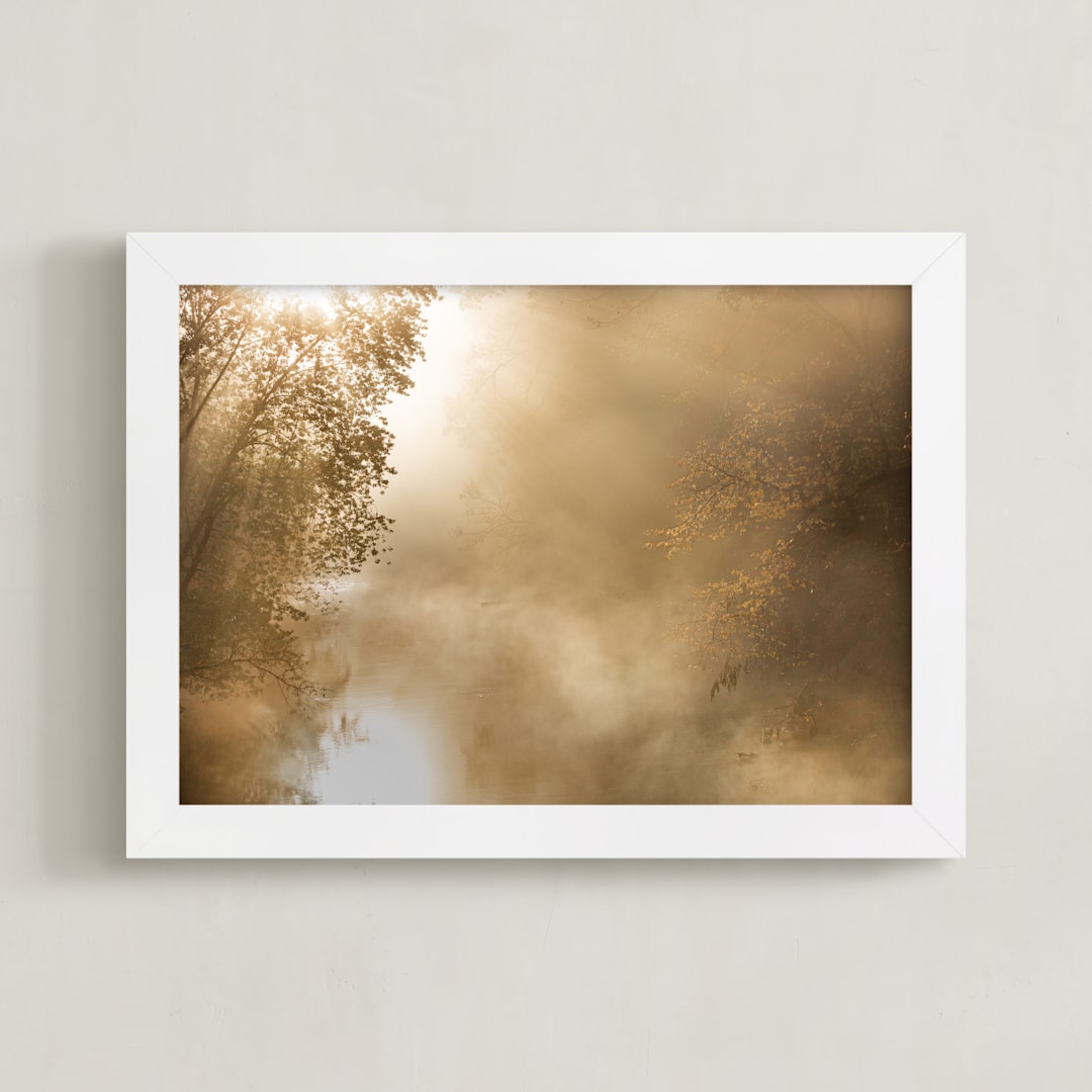 "Golden Light" - Art Print in Golden by Jan McElhinny - Framed