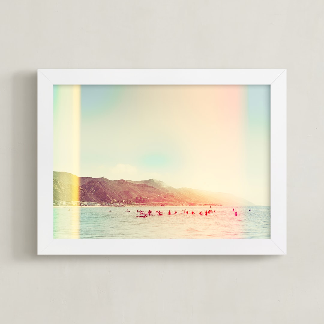 "Mondos 1" - Art Print in pink haze by Kamala Nahas - Framed