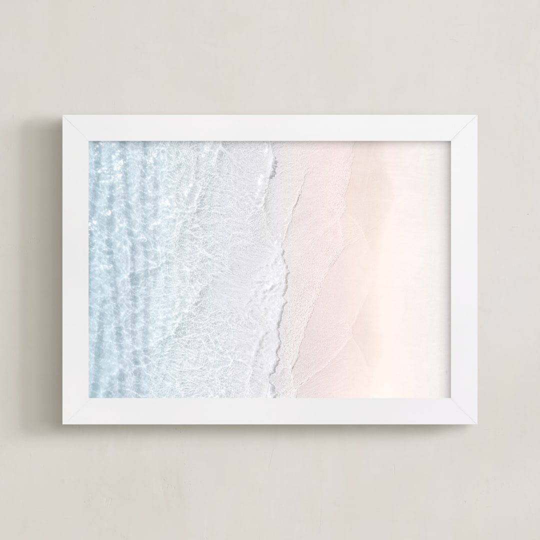 "Gradient State of Mind" - Art Print in Ocean Blue by Tania Medeiros - Framed