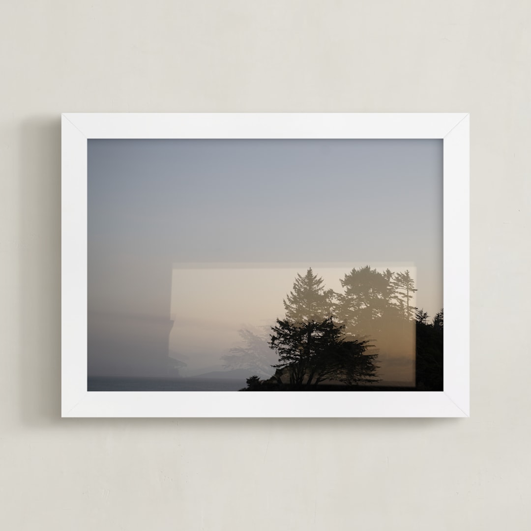 "Indefinite Horizon 1" - Art Print in Sunset by Owl and Toad - Framed