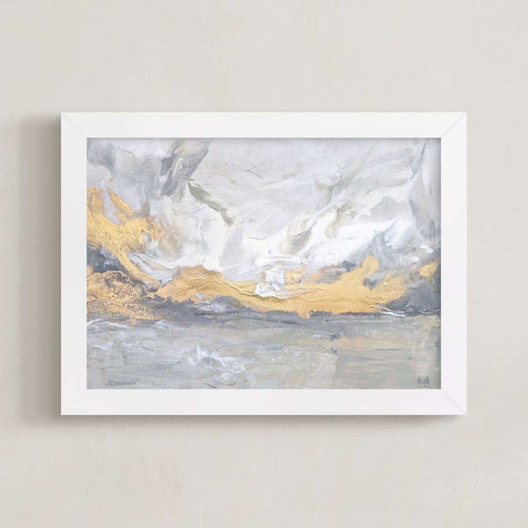 "Dune Grass" - Art Print in Sand by Julia Contacessi - Framed