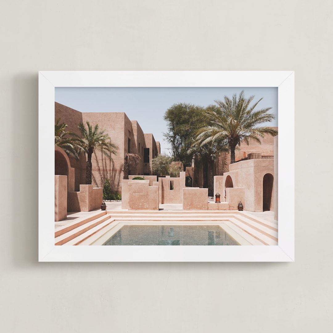"Desert Oasis" - Art Print in Desert Sand by Meredith Acton - Framed