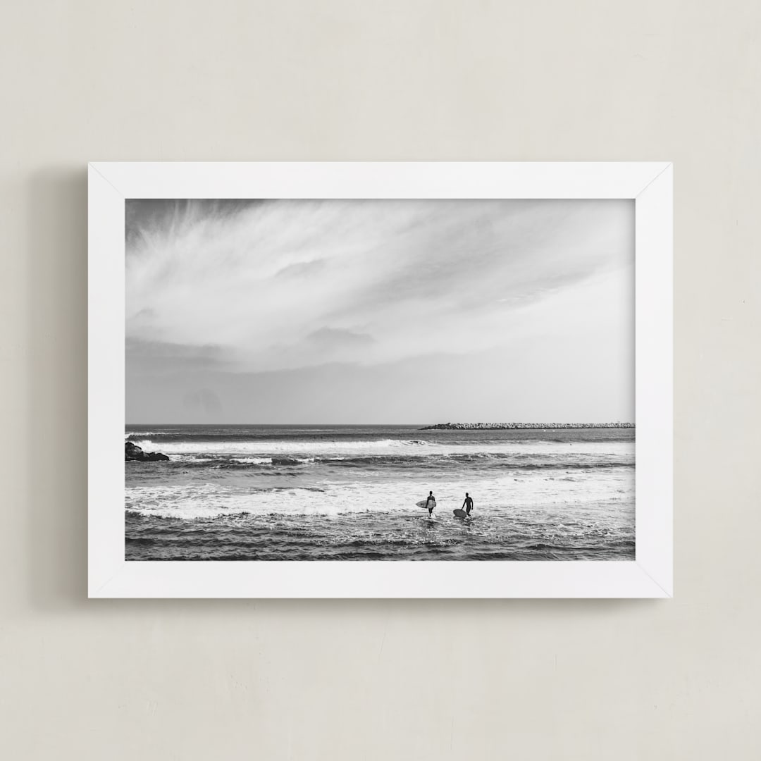"Ventura 1" - Art Print in charcoal by Kamala Nahas - Framed