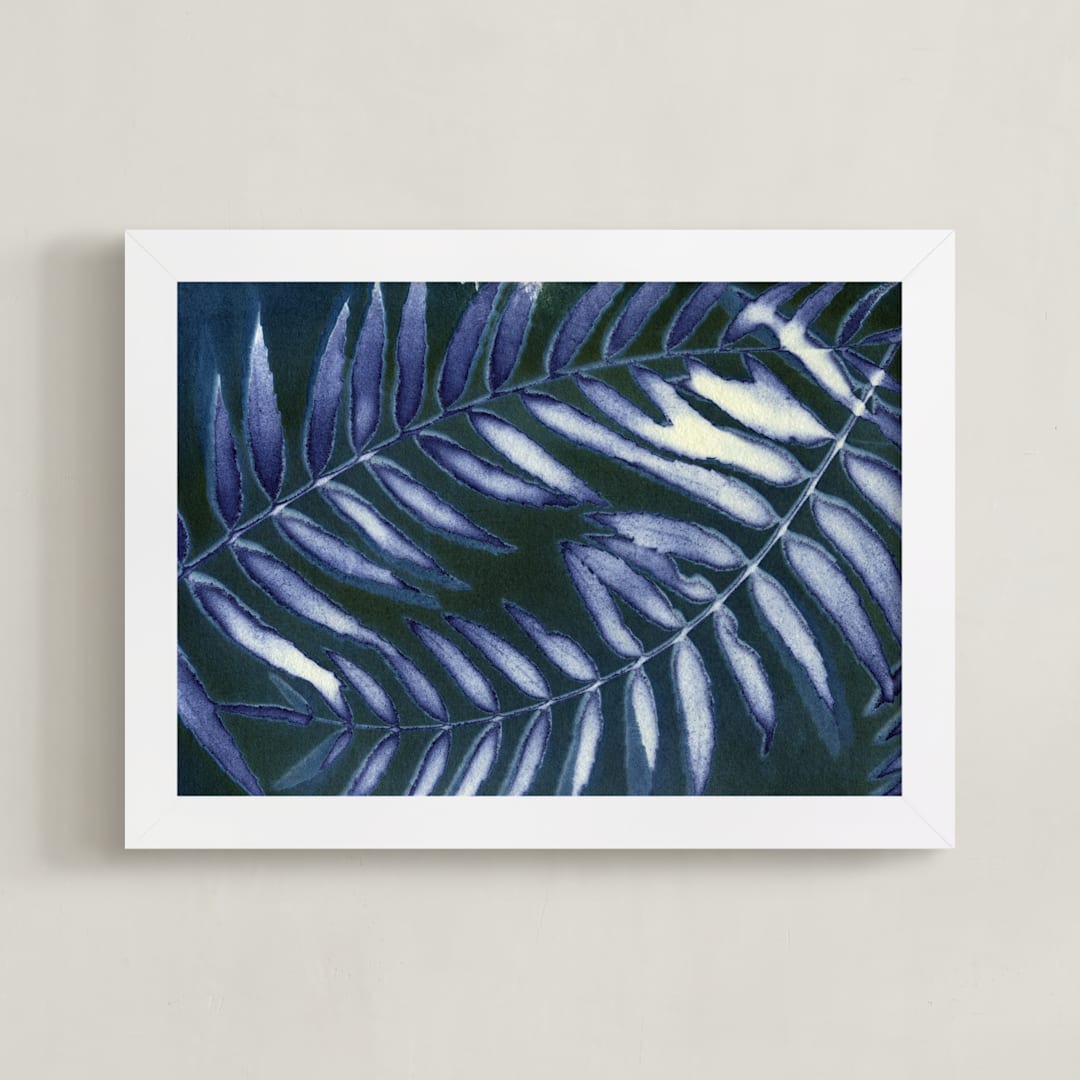 "leaving shelter" - Art Print in cyan by raven erebus - Framed