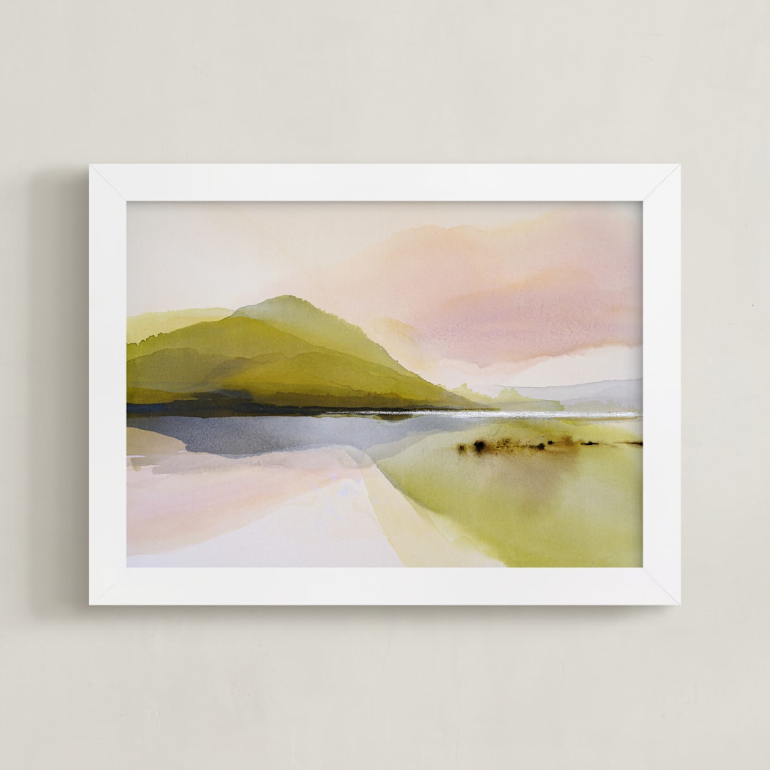 "Green View" - Art Print in Fields by Shina Choi - Framed