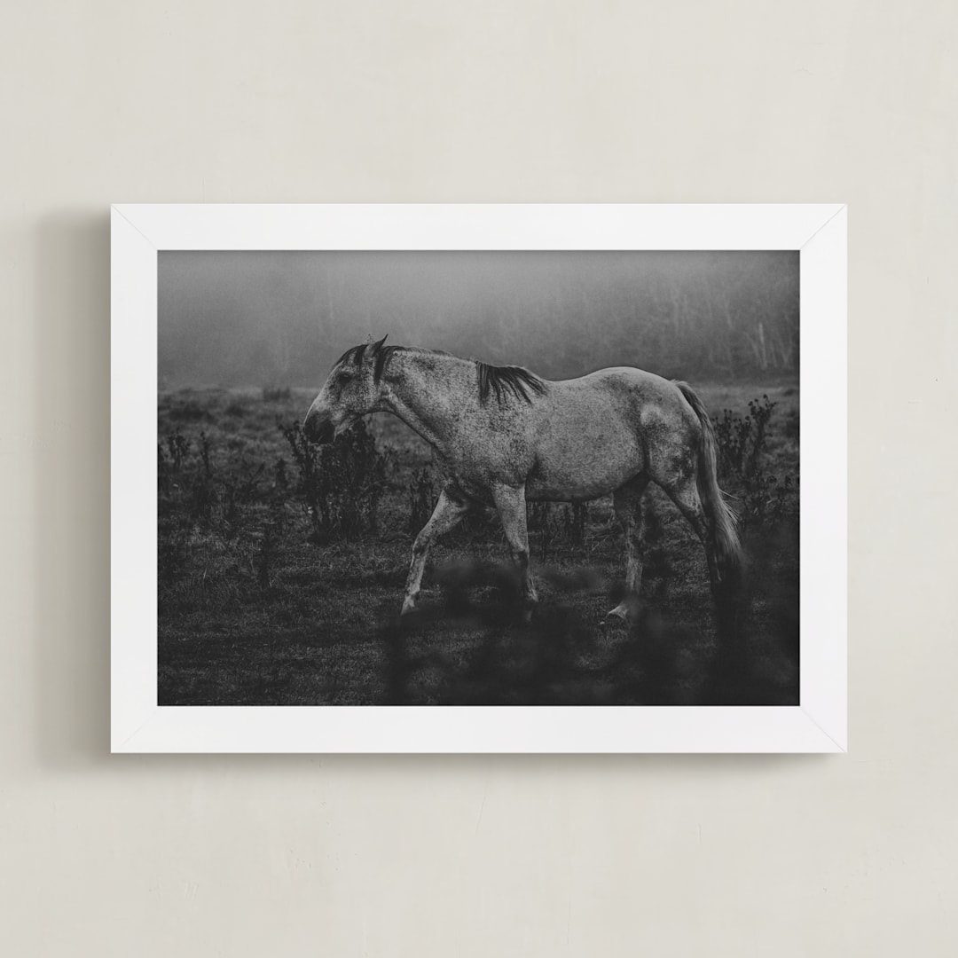 "Frolicking Fille" - Art Print in Charcoal Black by Hollie Renner Photography - Framed