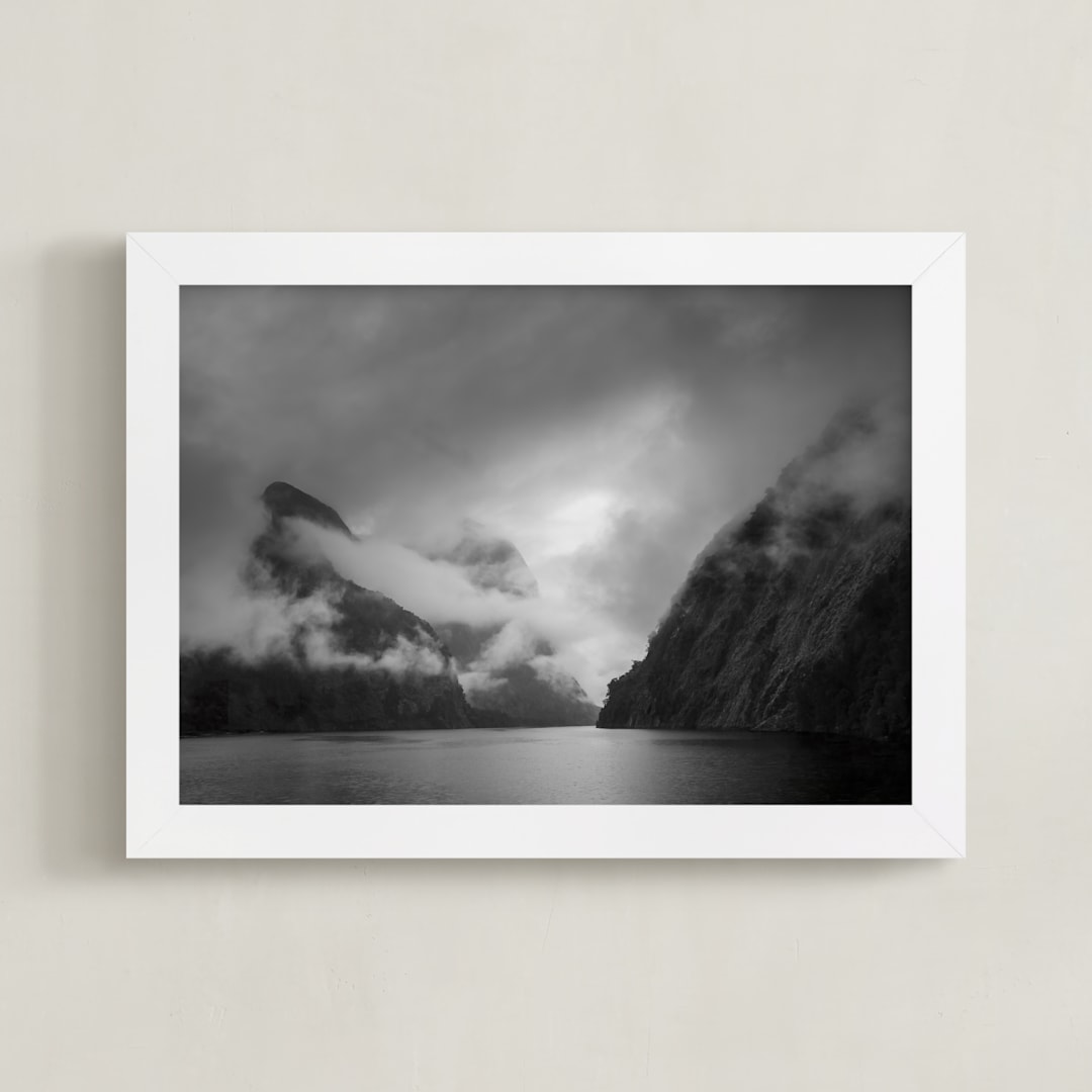"The Path Ahead" - Art Print in Obsidian by Jason Derck - Framed