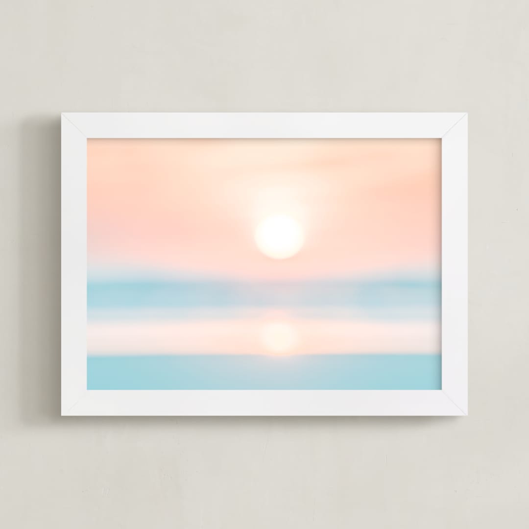 "Sol" - Art Print in Sunset by Tania Medeiros - Framed