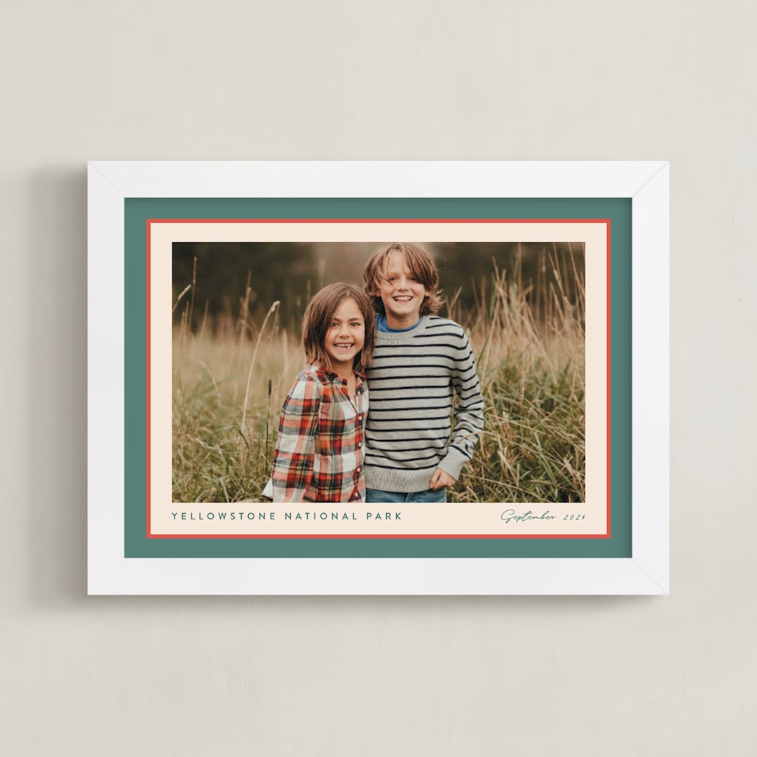 "Ribbon Frame: Landscape Framed Photo" - Framed Photo in Holly Sprig by Carolyn MacLaren - Framed