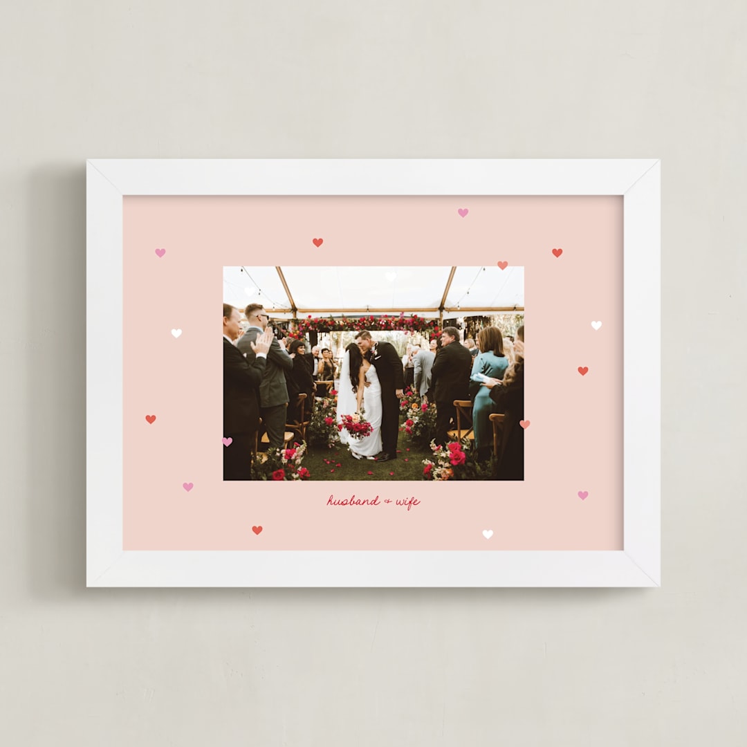 "Drops of Love: Landscape Framed Photo" - Framed Photo in Rose by Leia Matt - Framed
