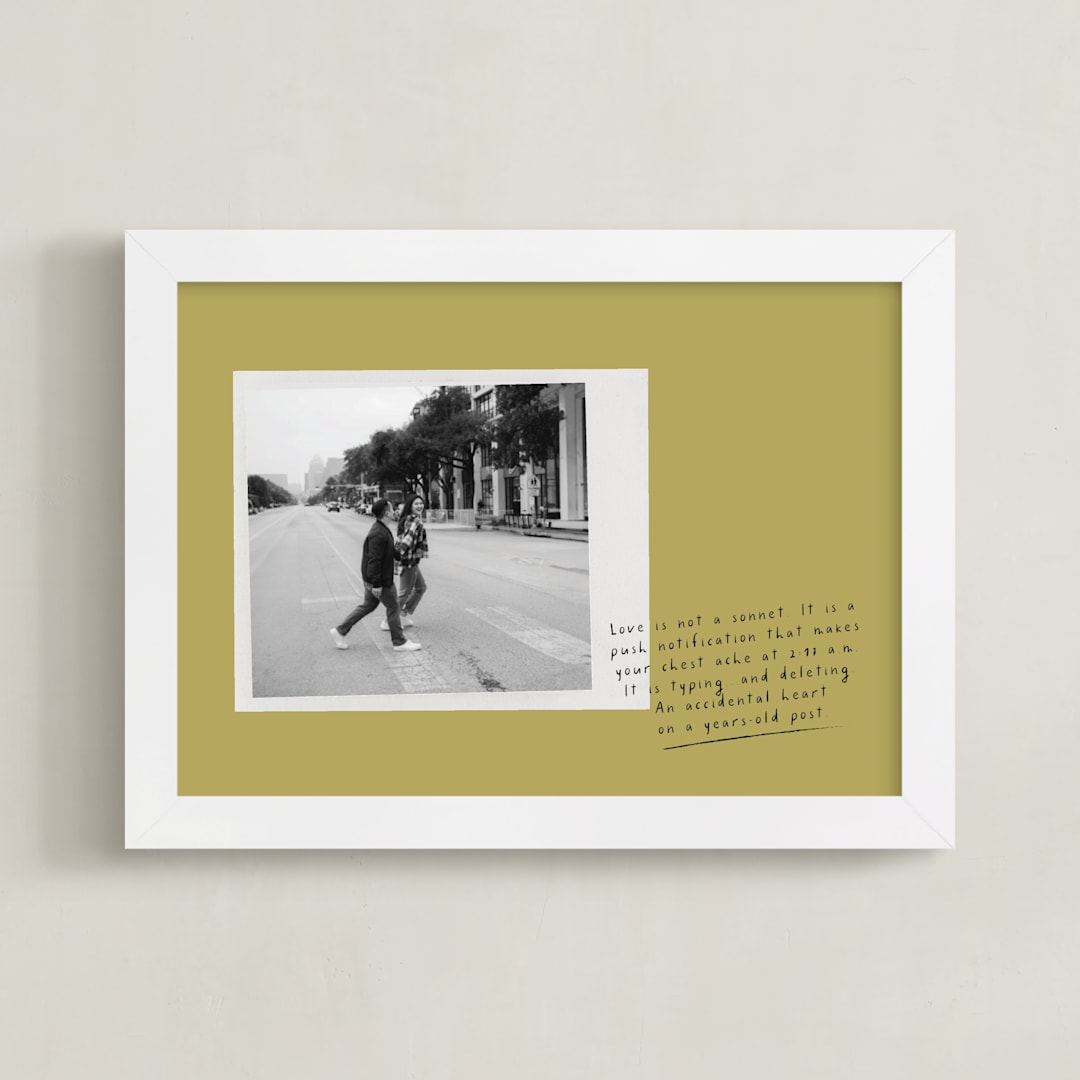 "Modern Love: Landscape" - Framed Photo in Vintage Gold by Maja Cunningham - Framed