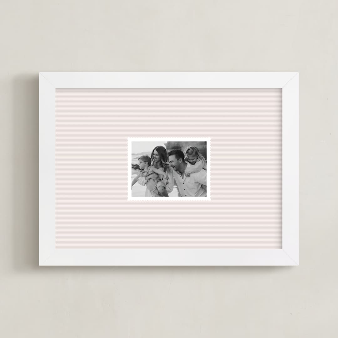 "Railroad Stripe: Landscape" - Framed Photo in Bisque by Olivia Kanaley Inman - Framed