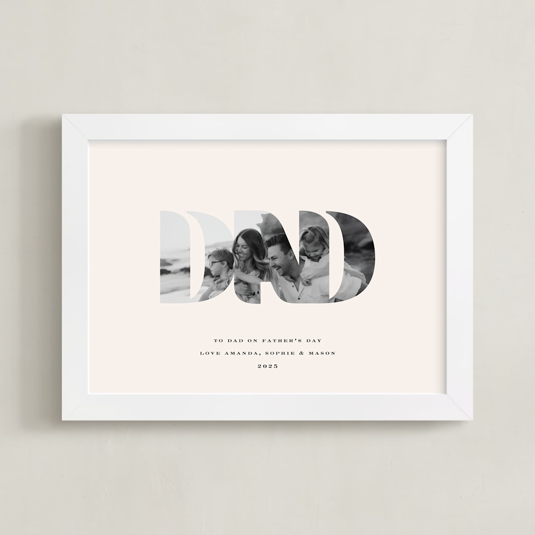 "DAD: Framed Photo" - Framed Photo in Ecru by Olivia Kanaley Inman - Framed