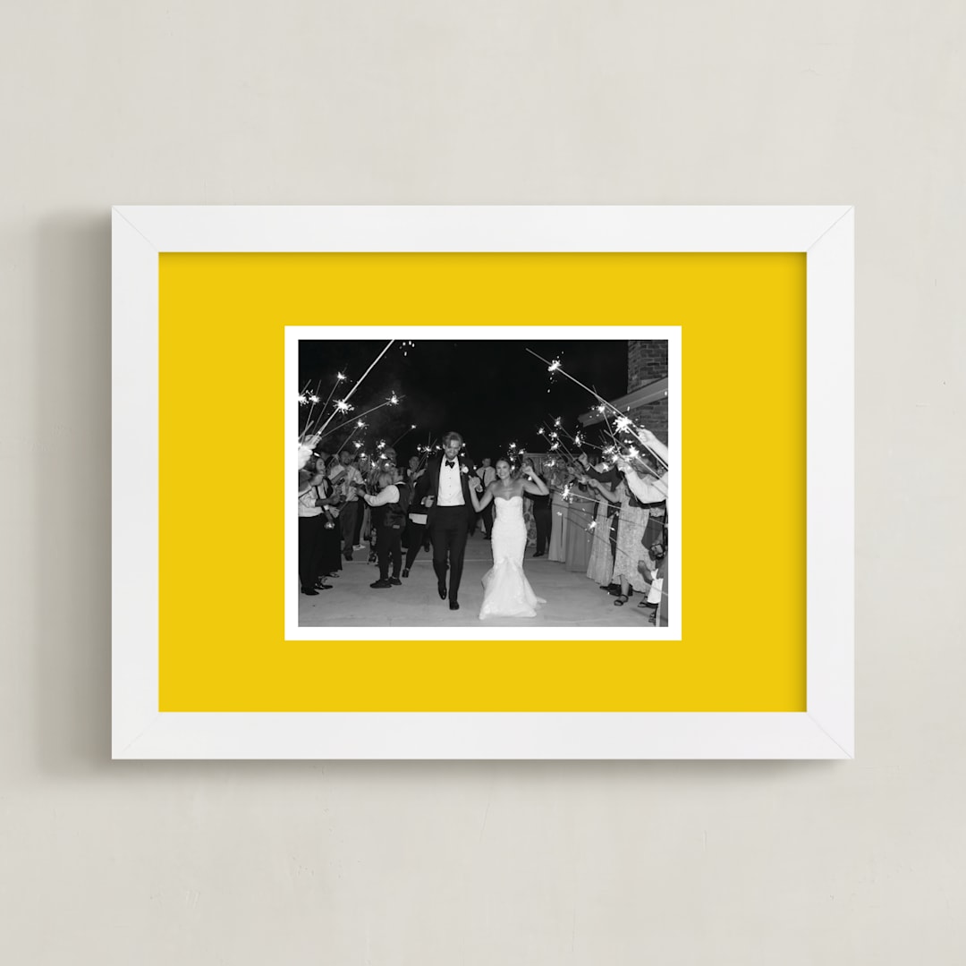 "Color Border: Landscape Framed Photo" - Framed Photo in Yellow by Minted - Framed