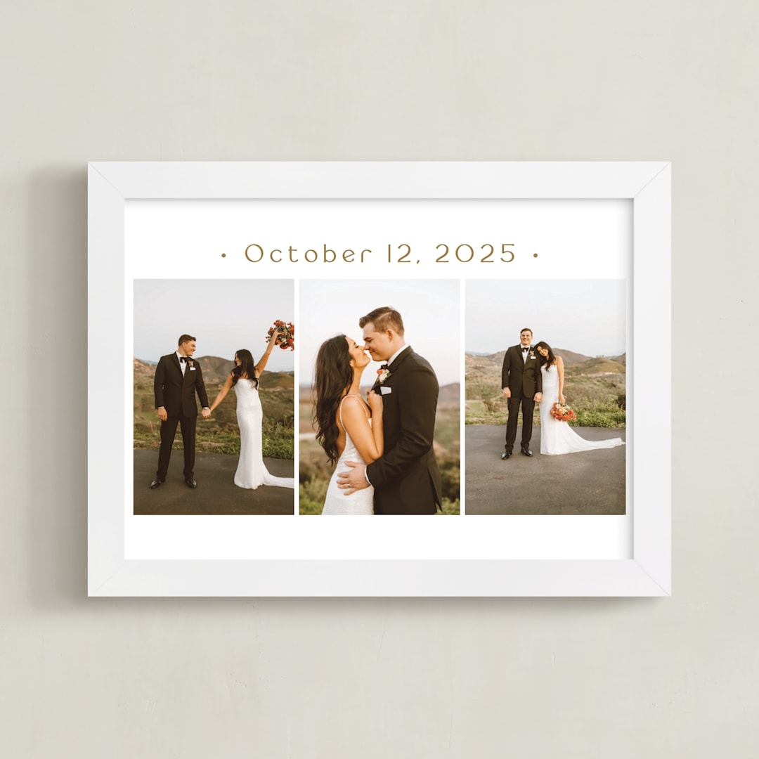 "Dotted Three Photo: Framed Photo" - Framed Photo in Caramel by Carolyn MacLaren - Framed