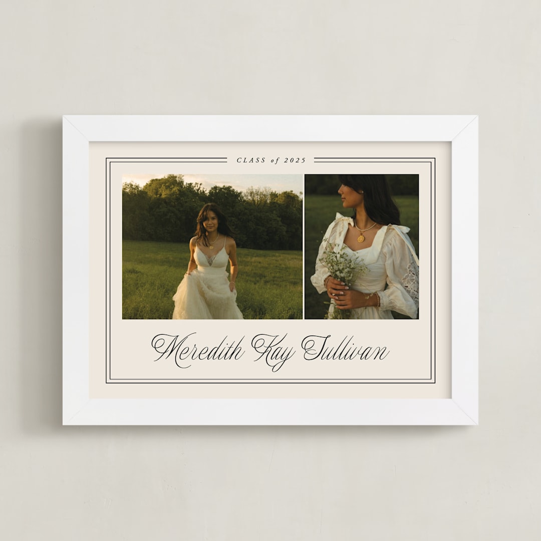 "Timeless Border: Landscape Framed Photo" - Framed Photo in Almond by Brianne Larsen - Framed