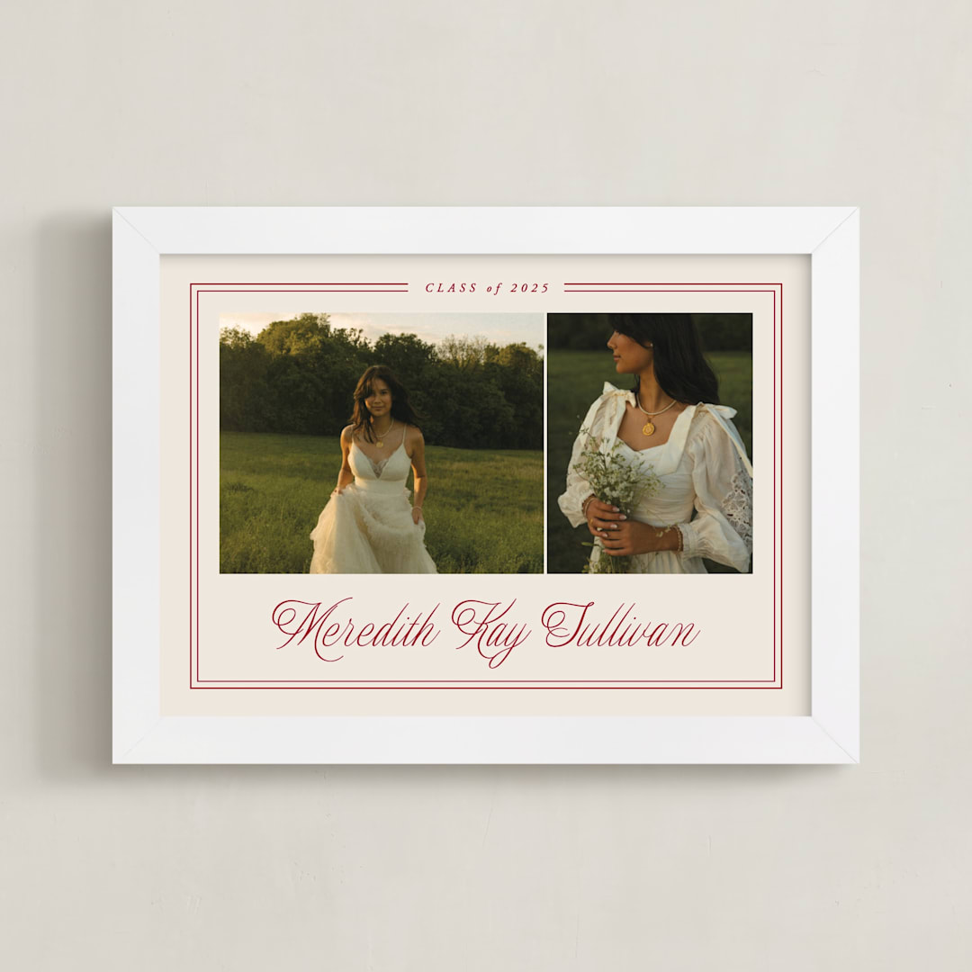 "Timeless Border: Landscape Framed Photo" - Framed Photo in Cherry by Brianne Larsen - Framed