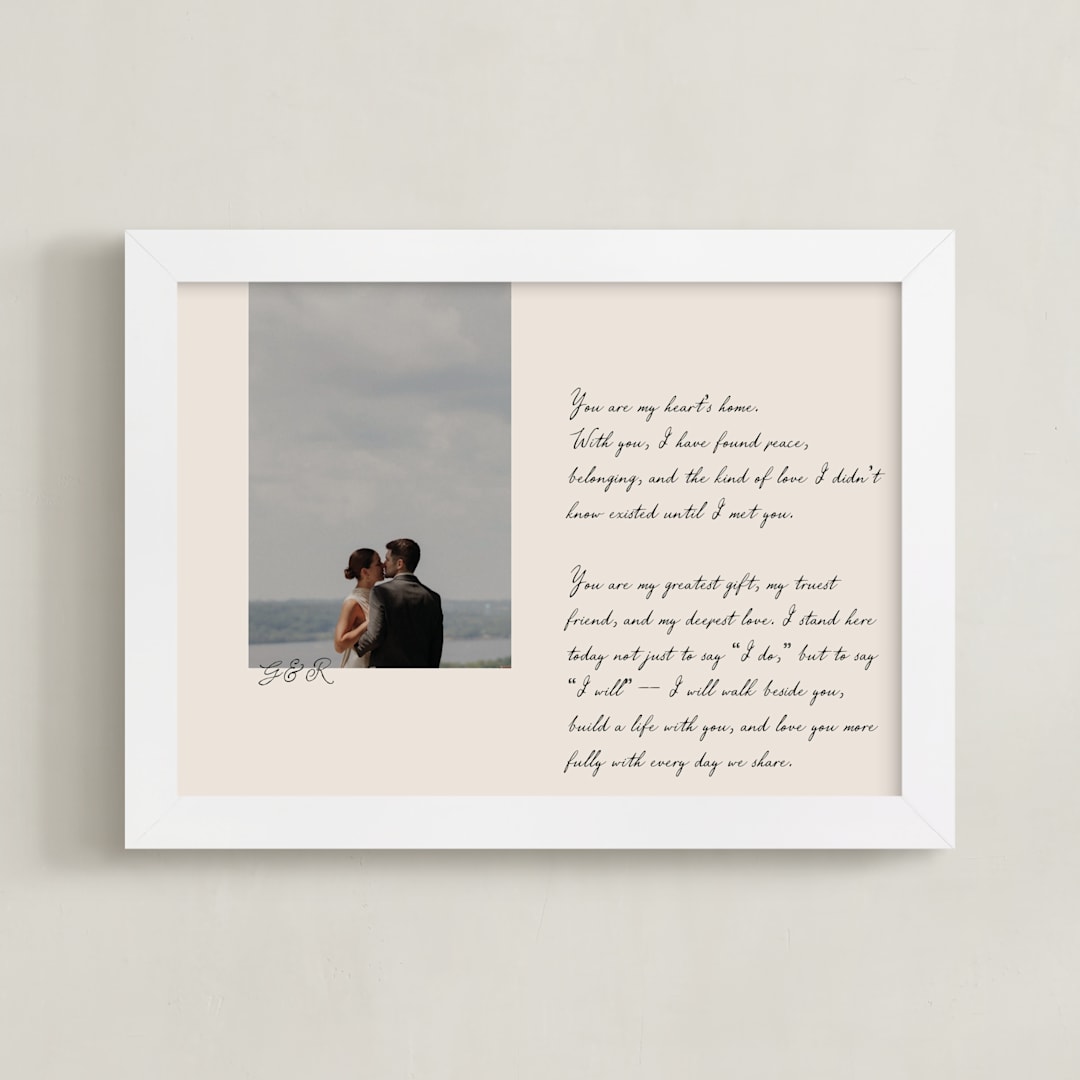 "Poetic" - Framed Photo in Ecru by Jenna Holcomb - Framed