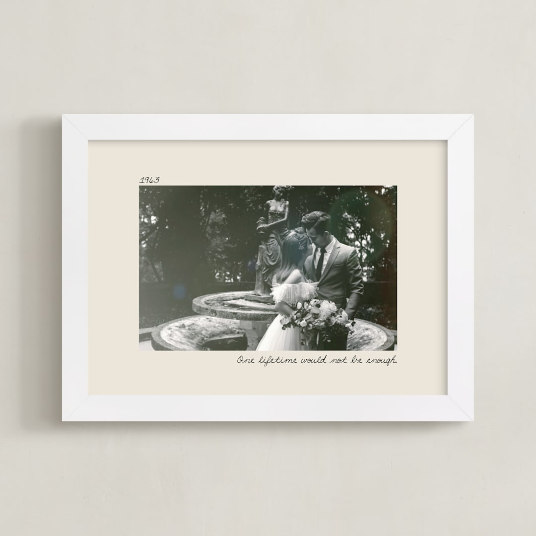 "Love of a Lifetime: Landscape" - Framed Photo in Bone by Brittney Jensen - Framed