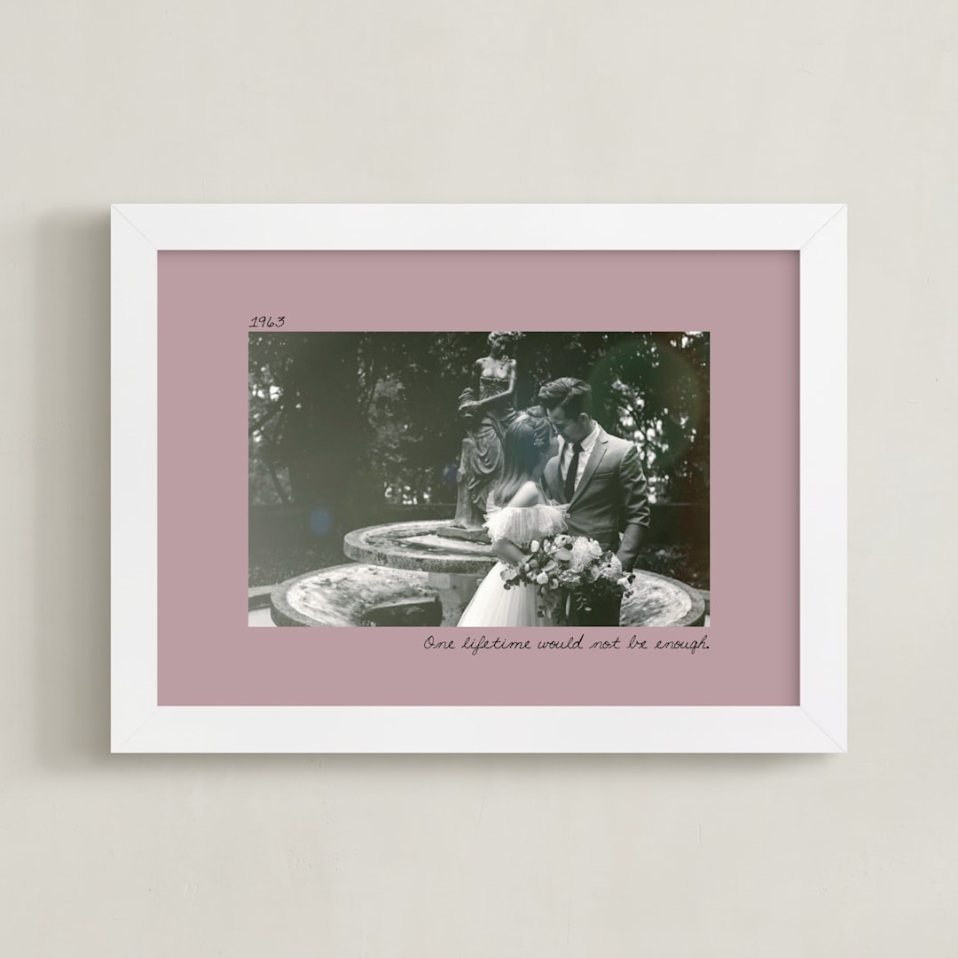 "Love of a Lifetime: Landscape" - Framed Photo in Rose by Brittney Jensen - Framed