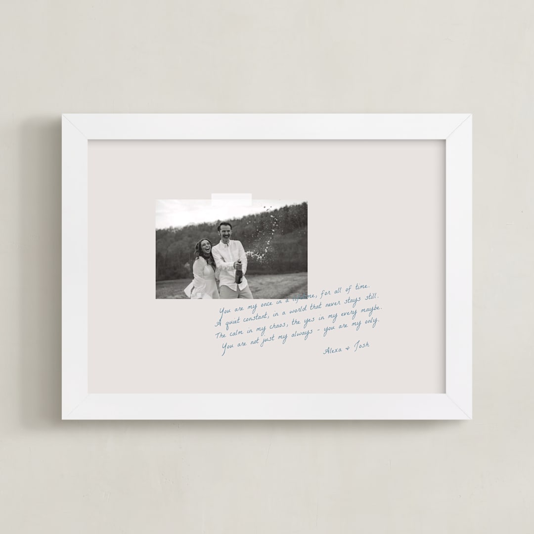 "Love Scribble: Landscape" - Framed Photo in Ocean by Jenny Millington - Framed