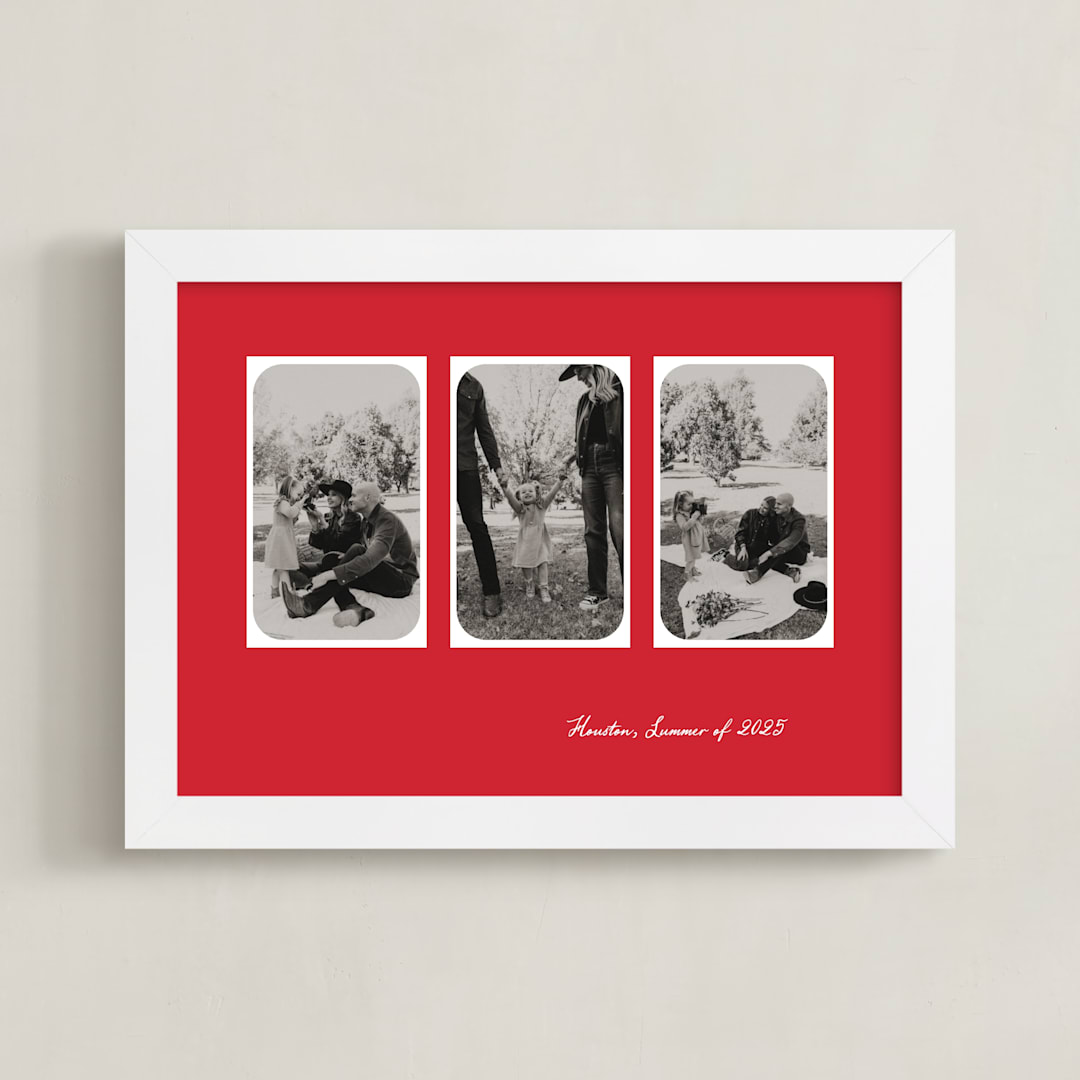 "Minimalist Vintage Frames" - Framed Photo in Holly Berry by Creo Study - Framed