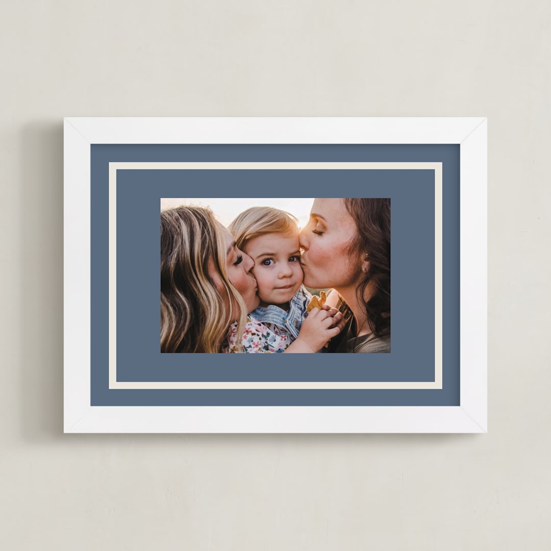 "Distant Border: Landscape" - Framed Photo in Blueberry by Angela Garrick - Framed