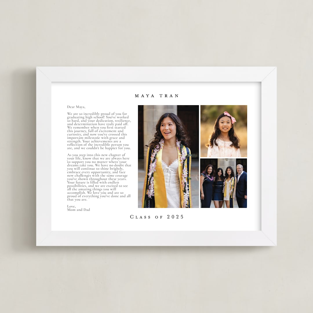 "Minimalist Three Photo: Framed Photo" - Framed Photo in White by Jennifer Postorino - Framed