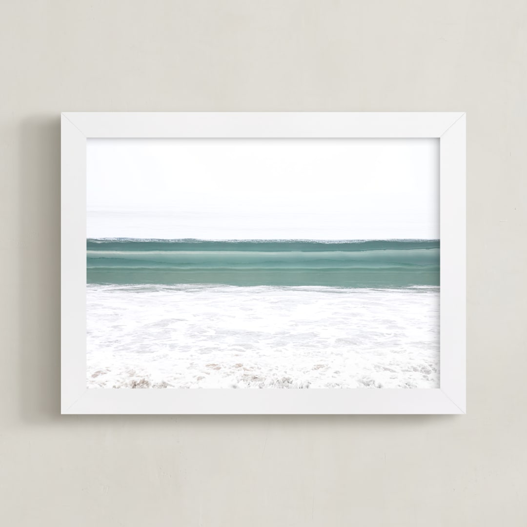 "Wave Crest II" - Art Print in Marine by Shannon Howard - Framed
