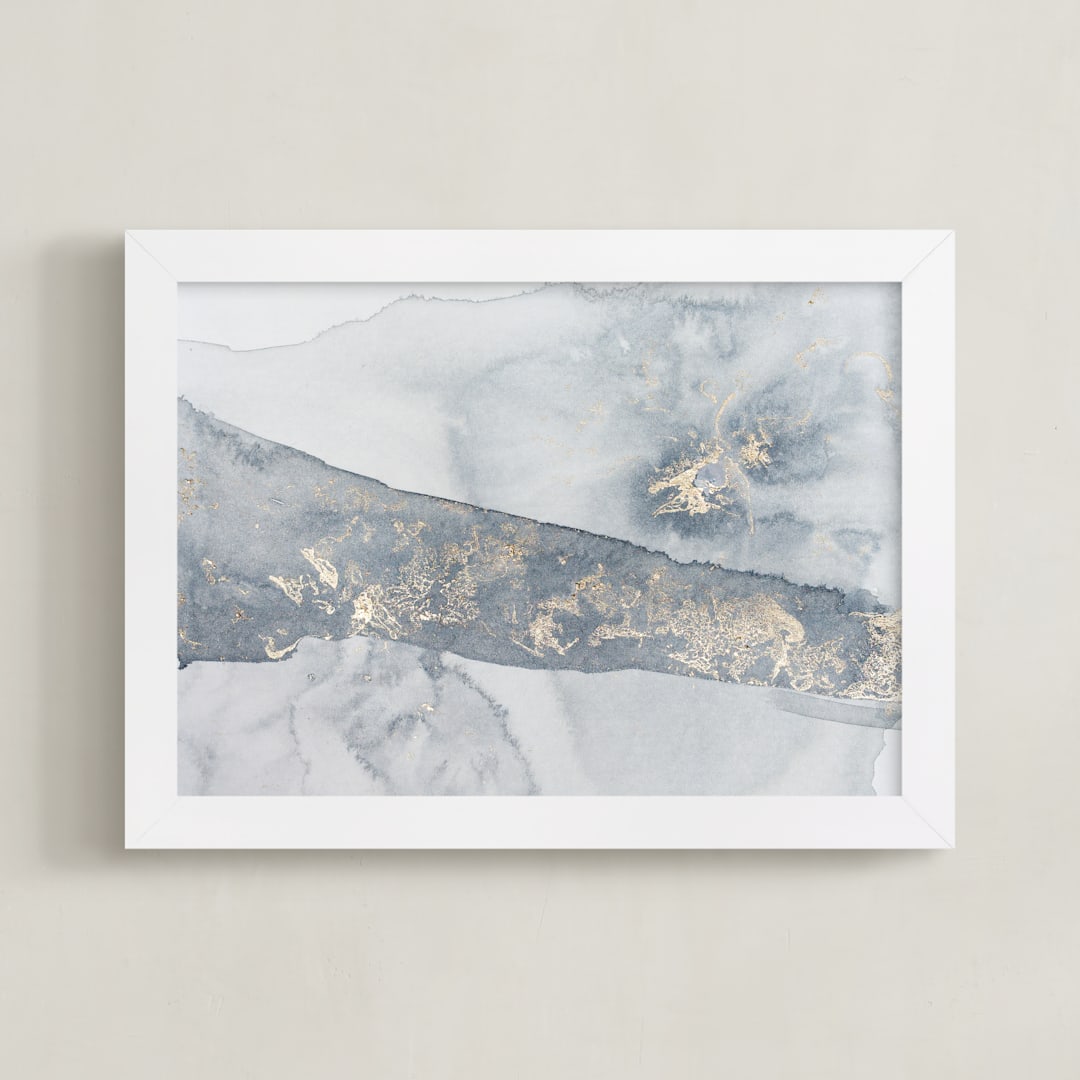 "The Wanderings No. 3" - Art Print in Champagne Gray by Julia Contacessi - Framed