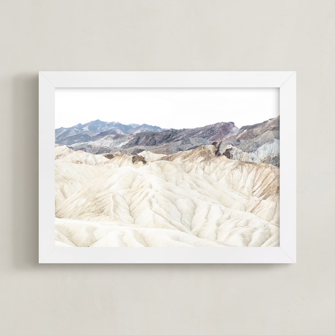 "white canyon 4" - Art Print in cream by Kamala Nahas - Framed
