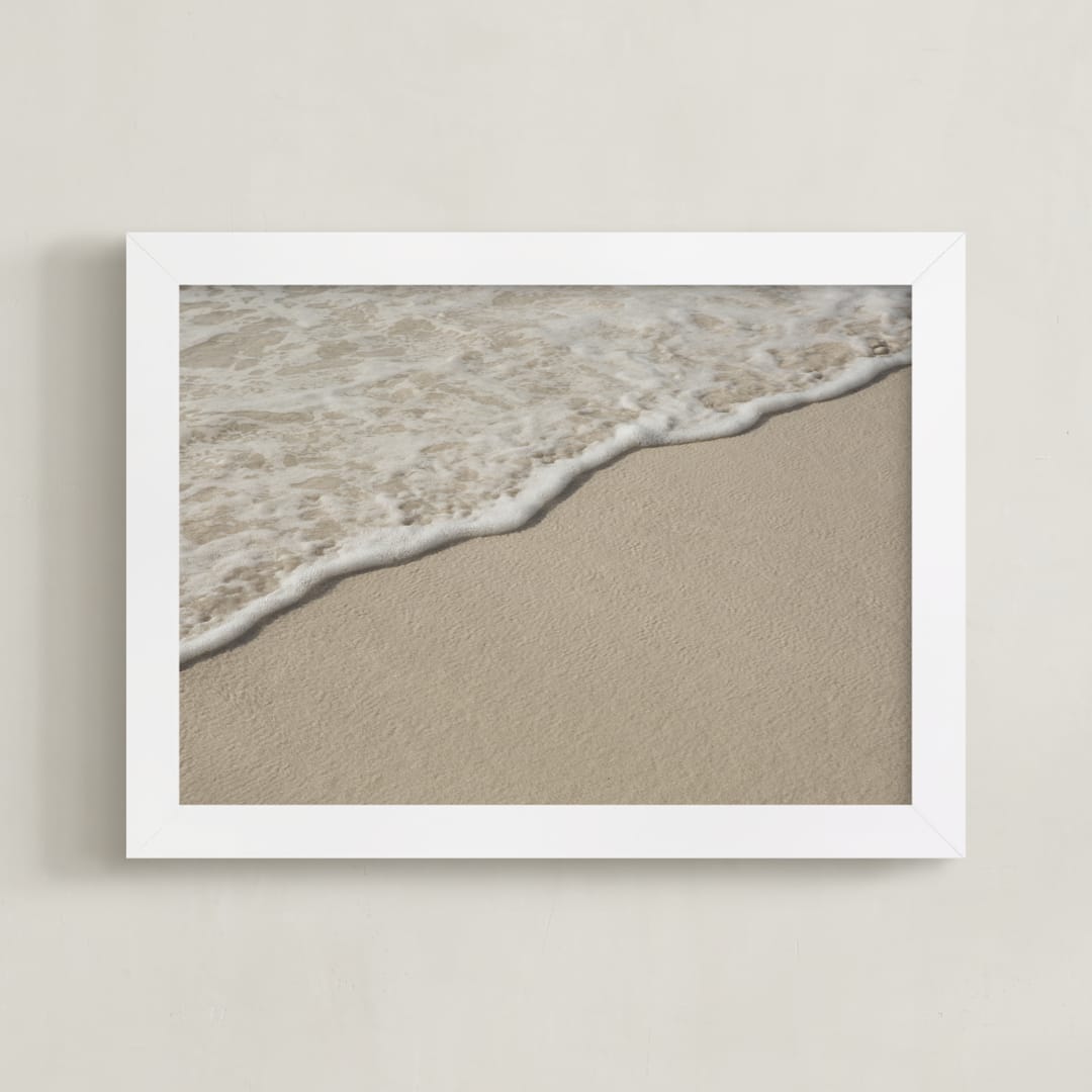 "A Kiss Upon" - Art Print in Natural by DENiSE CREW. - Framed