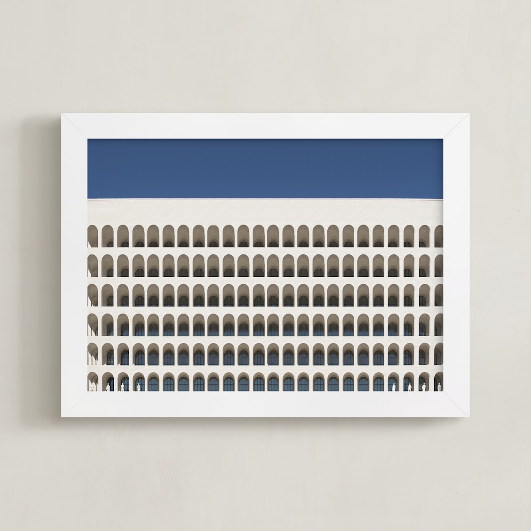 "Do not stop the clock" - Art Print in Beige by Massimiliano Massimo Borelli - Framed